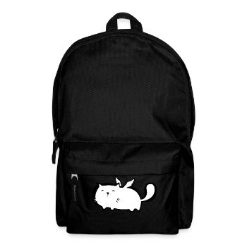 Mollige süße Katze Engel mit Engelsflügeln Kinder - Rucksack - Schwarz - Vorne
