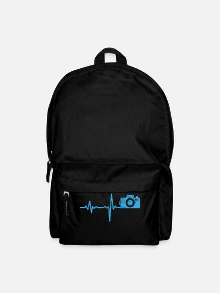 Geschenk Heartbeat Fotograf Kamera - Rucksack - Schwarz