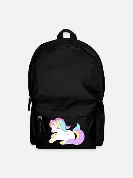 süßes Einhorn Pferd Pony Regenbogen - Rucksack - Schwarz