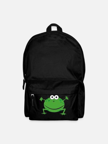 grenouille verte drôle - Sac à dos - noir