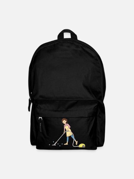 putzen cleaning putzfrau broom wischmop61 - Rucksack - Schwarz