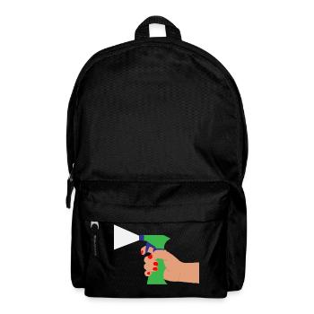 cleaning cleaning cleaning woman broom wischmop46 - Backpack - black - Front