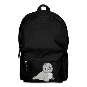 Seal stuffed animal - Backpack - black - Front