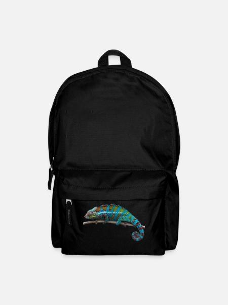 Chamäleon - Blau - Rucksack - Schwarz