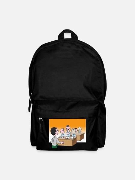 Schüler in der Klasse in der Schule - Rucksack - Schwarz