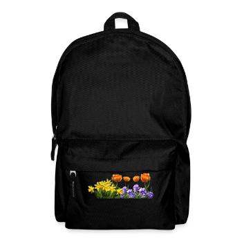 daffodils roses rosen blumen flowers tulips tulpen - Rucksack - Schwarz - Vorne