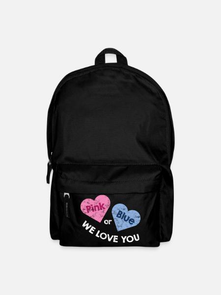 Pink or Blue: Geschlecht egal - für Schwangere - Rucksack - Schwarz