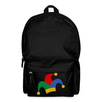 Fasching Clown Mütze - Rucksack - Schwarz - Vorne