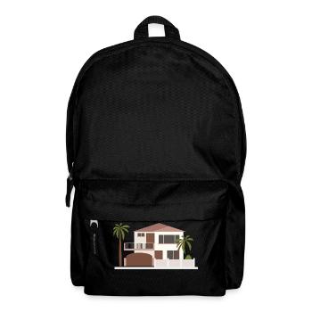 building house homes architecture house building214 - Backpack - black - Front