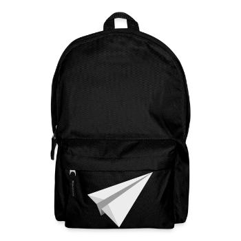 Paper plane airplane toy throwing gift - Backpack - black - Front