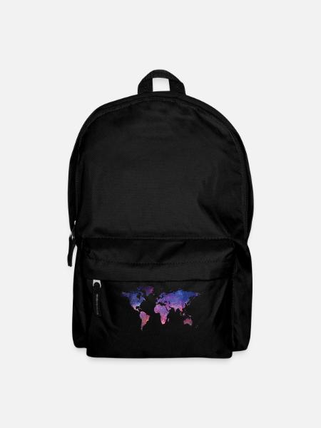 World Gift Continents Map - Backpack - black