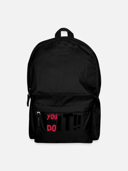 du kannst es schaffen - Rucksack - Schwarz