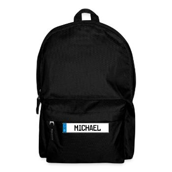 Michadel Namensschild Geschenk - Rucksack - Schwarz - Vorne