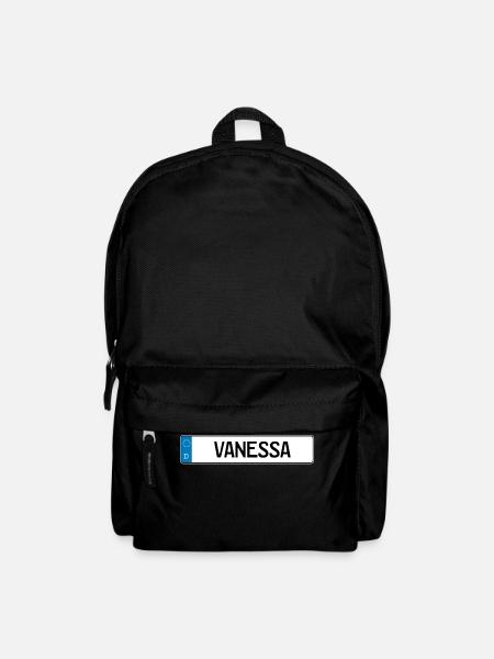 Vanessa Namensschild Geschenk - Rucksack - Schwarz