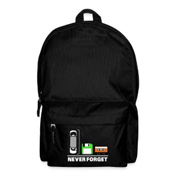 Never Forget Floppy Disk Retro Shirt 80s - Rucksack - Schwarz - Vorne