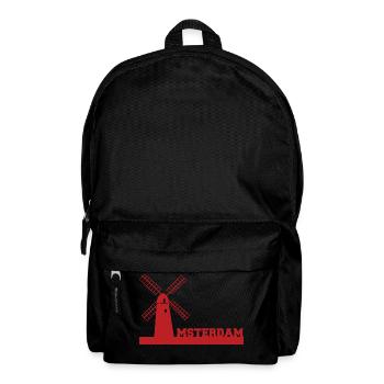 Amsterdam - Hollande - Pays-Bas - Cadeau - Sac à dos - noir - Devant
