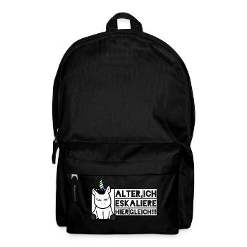 Einhorn - ...Ich eskaliere hier gleich - Rucksack - Schwarz - Vorne