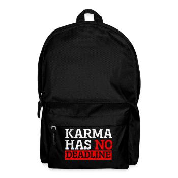 Karma hat keine Deadline - Rucksack - Schwarz - Vorne