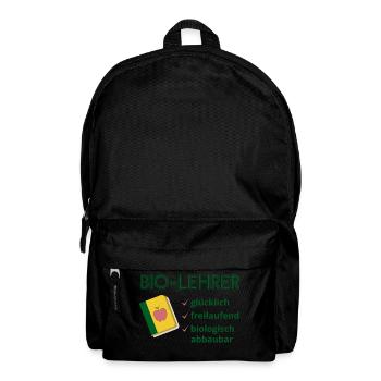 Biolehrer T-Shirt Lehrer Bio Lehrer - Rucksack - Schwarz - Vorne