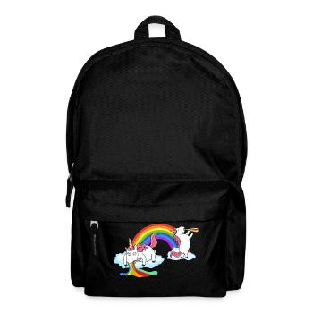 Einhorn beim Kotzen Saufen - Rucksack - Schwarz - Vorne