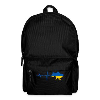 Heartbeat Ukraine Geschenk - Rucksack - Schwarz - Vorne