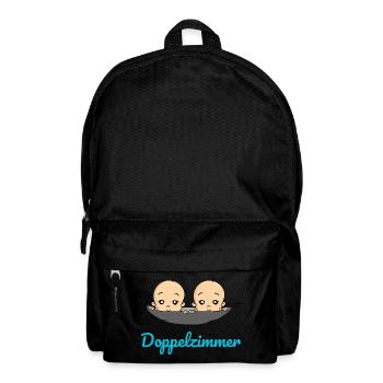Doppelzimmer Baby Zwillinge Schwangerschaft - Rucksack - Schwarz - Vorne