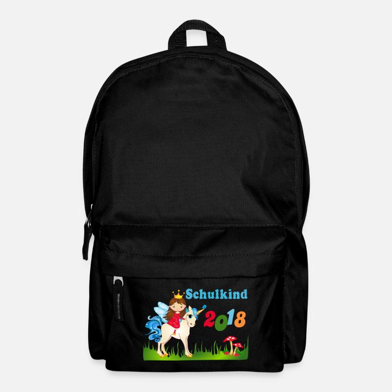 Schulkind 2018 Einschulung Einhorn Mädchen - Rucksack - Schwarz