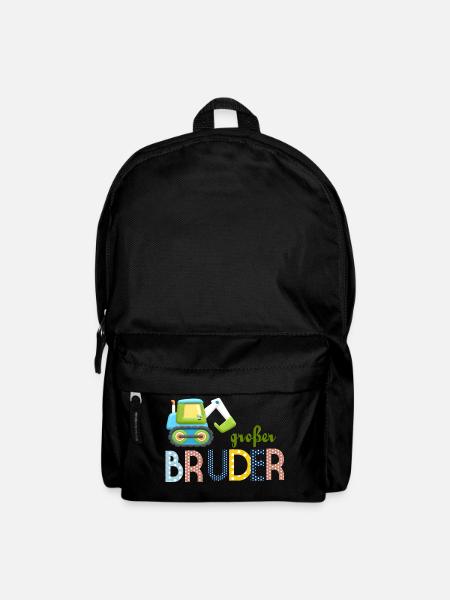 großer Bruder Traktor - Rucksack - Schwarz