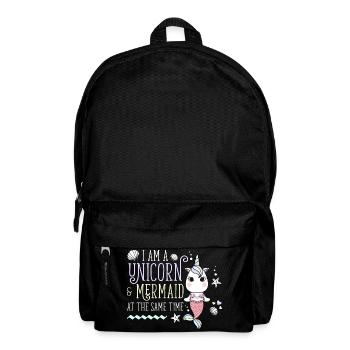 I am a Unicorn & Mermaid unicorn mermaid - Backpack - black - Front