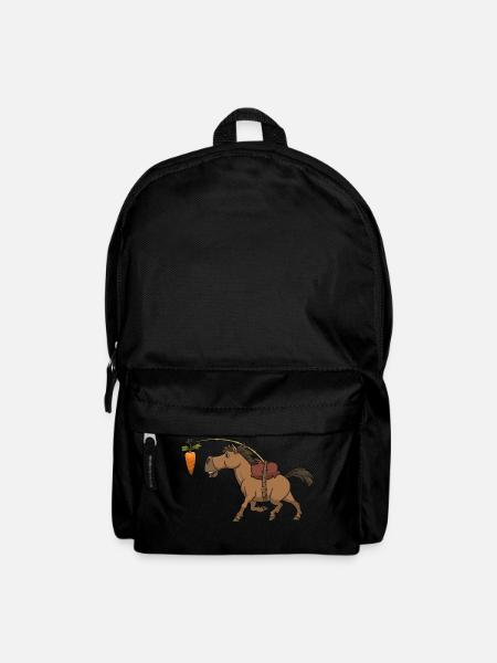 Horse carrot carrot riding - Backpack - black