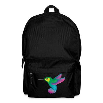 Hummingbird colorful vector graphic - Backpack - black - Front
