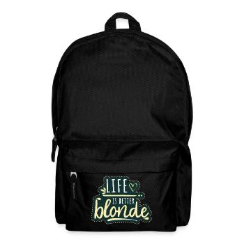Blond Spruch Mädchen Frau Girl blonde Haare - Rucksack - Schwarz - Vorne