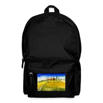 Typisches Toskanamotiv - Rucksack - Schwarz - Vorne