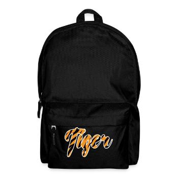 Tiger lettering pattern black stripes - Backpack - black - Front