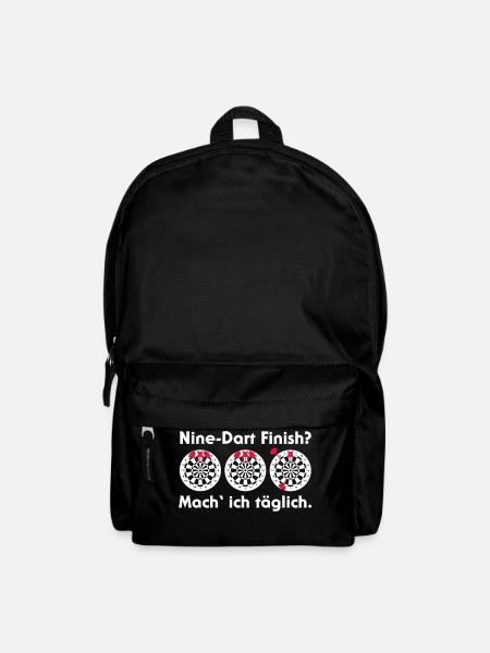 Nine-Dart Finish? Mach' ich täglich. - Rucksack - Schwarz