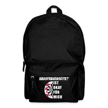 Darts auf die Hausfrauenseite? Ist okay für mich. - Rucksack - Schwarz - Vorne