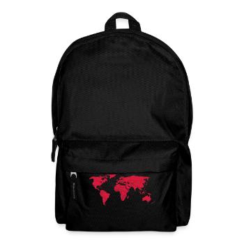 weltkarte - Rucksack - Schwarz - Vorne