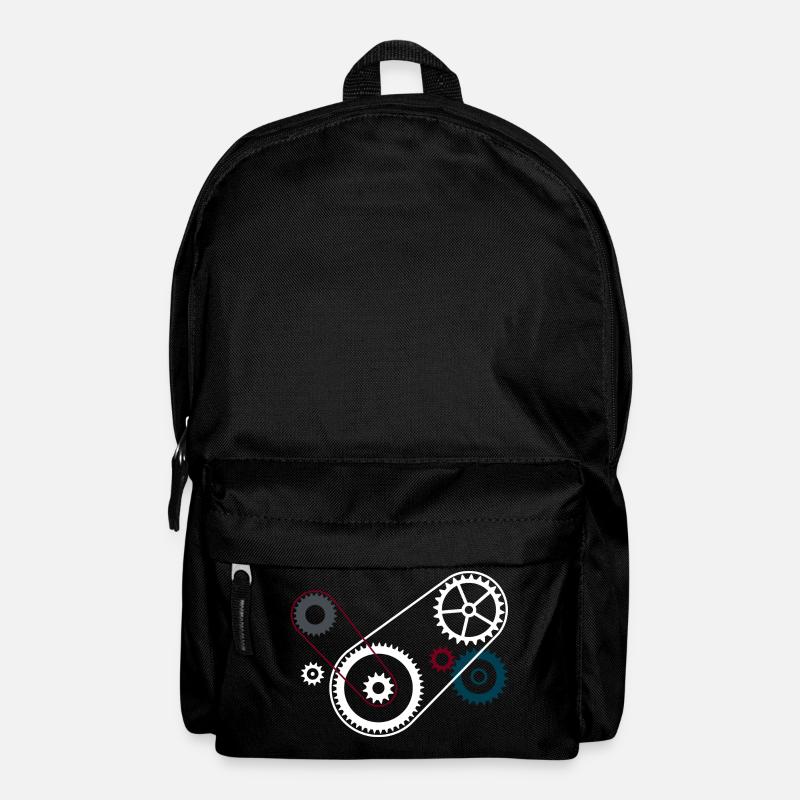Zahnräder Getriebe Motorblock - Rucksack - Schwarz