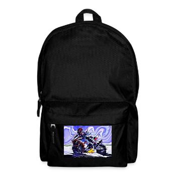 Full Speed On Two Wheels color - Backpack - black - Front