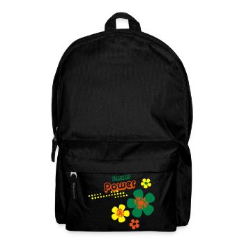 Flower Power - Rucksack - Schwarz - Vorne
