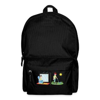 Treasure hunter in nice weather metal detector - Backpack - black - Front