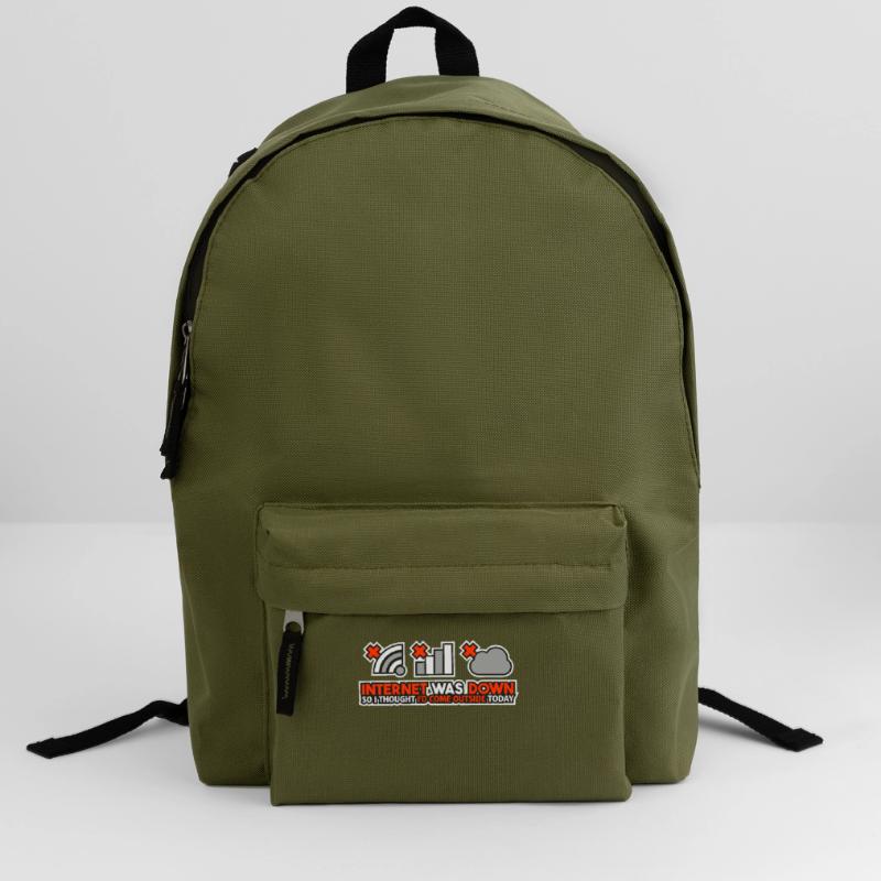 Internet Was Down - Offline Programmierer Computer Rucksack