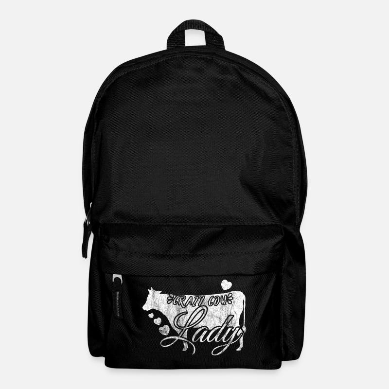 Crazy Cow Lady Geschenk Kuh Dame Bauerin Bauer - Rucksack - Schwarz