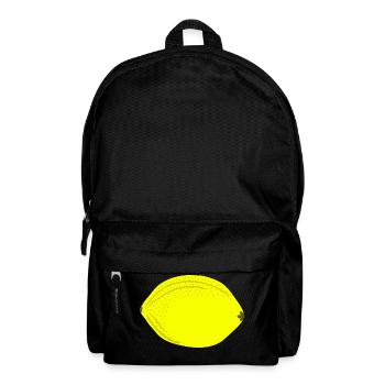 Knall Gelbe Zitrone, Obst, Geschenkidee - Rucksack - Schwarz - Vorne