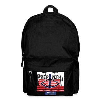 Prepper überlebt mit Armbrust - Rucksack - Schwarz - Vorne