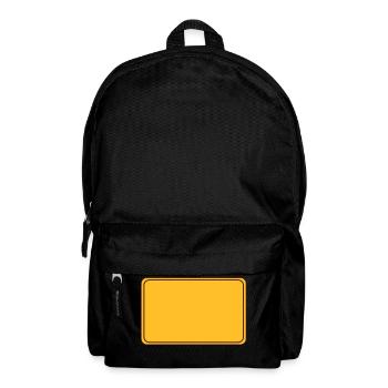 Ortsschild leer - Rucksack - Schwarz - Vorne