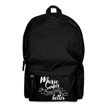 Musik Sound Musiker Party Bass Song besser - Rucksack - Schwarz - Vorne