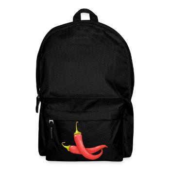 Red chilli pepper hot pepper vegetables - Backpack - black - Front