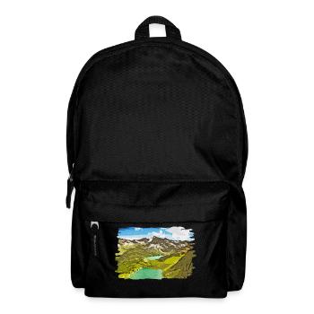 gxp alpine view mountains vector art - Backpack - black - Front