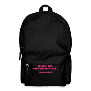 152_i_do_what_i_want_when_i_want - Rucksack - Schwarz - Vorne